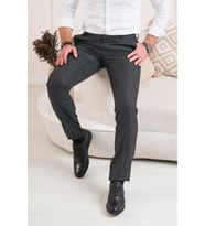 ECER REGULAR FİT KUŞ GÖZÜ DESENLİ ERKEK KUMAŞ PANTOLON (Antrasit)