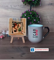 Arkadaşa Hediye Fotoğraflı Dekoratif Taş, Kupa Bardak Beyaz Hediye (Model 10)