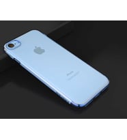 iPhone 8 Kılıf Dört Köşeli Lazer Silikon Kılıf (Mavi)