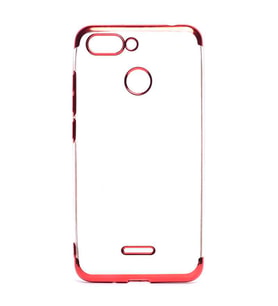 Xiaomi Redmi 6 Kılıf Zore Dört Köşeli Lazer Silikon Kılıf (Kırmızı)