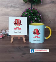 Asker Hediyesi Dekoratif Taş, Kupa Bardak Kırmızı Hediye (Model 6)