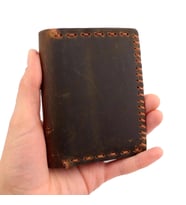 Dikişli Vintage Görünümlü Erkek Kartlık (Siyah)