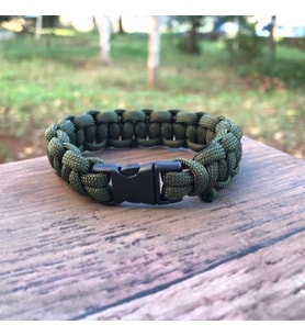 Handcraftedbyoz, Erkek, Etnik, Bohem, El yapımı, Paracord Bileklik (Yeşil)