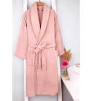 %100 Pamuk Şalyaka Bornoz (Pembe)