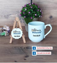 Matematik Mühendisi Kupa Bardak Kırmızı ve Ahşap Anahtarlık Hediye (Model 4)