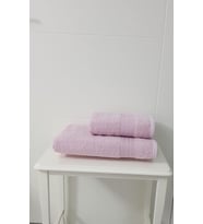 %100 Pamuk Havlu 2 li Set ( 1 Adet 70X140 Banyo Havlusu + 1 Adet 50X90 El Yüz Havlusu) (Pembe)