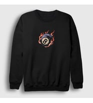 Presmono Unisex Beyaz 8 Ball Billiards Bilardo Sweatshirt 426623tt (Siyah)