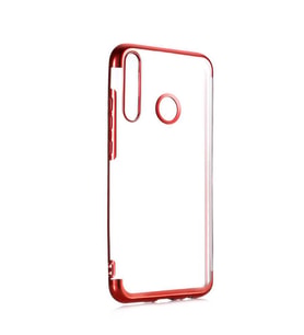 Alcatel 1S 2020 Kılıf Zore Dört Köşeli Lazer Silikon Kılıf (Kırmızı)