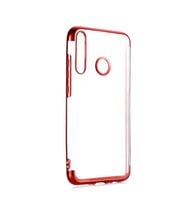 Alcatel 1S 2020 Kılıf Zore Dört Köşeli Lazer Silikon Kılıf (Kırmızı)