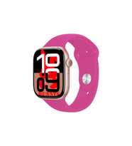 Samsung Galaxy Z Flip Uyumlu Açık Mavi Akıllı Saat Watch10 2025 Hediyeli AMOLED EKRAN (Pembe-Pembe)
