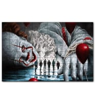 Cakapuzzle IT Filmi Karakteri Palyaço ve Kurbanları Puzzle Yapboz MDF (Ahşap) (1000 Parça)