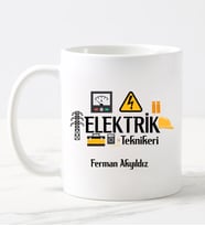 Elektrik Teknikeri Kupa Bardağı (Beyaz)