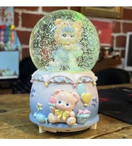 Deniz Kızı Temalı Büyük Boy Müzikli Işıklı Kar Küresi (Mavi)