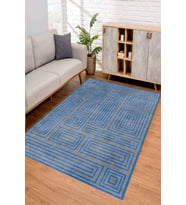 Dijital Kaymaz Taban Yıkanabilir Renkli Salon Halısı Mutfak Halısı Yolluk ND-SD-1039 (Mavi)