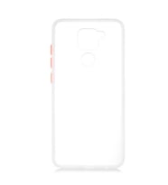 Xiaomi Redmi Note 9 Kılıf Zore Fri Mat Yüzey Renkli Kenar Kılıf (Renksiz)