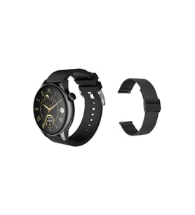 İphone Uyumlu Akıllı Saat Konuşma Özellikli Kadınlar İçin Mini Smart Watch (Siyah)