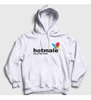 Presmono Unisex Beyaz Hotmale Try It For Free Kapüşonlu Sweatshirt 427717tt (Beyaz)