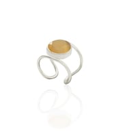 Kadir Jewellery 925 Ayar Gümüş Kaplama Zirkon Taşlı  Kadın Minimal Yüzük (Sarı)