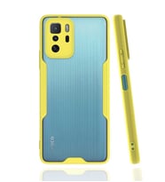 Xiaomi Poco X3 GT Kılıf Zore Parfe Kenarları Pastel Renk Silikon (Sarı)