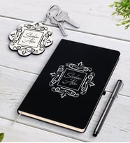BK Gift Kişiye Özel İsimli Beyaz Defter Kalem Ve Anahtarlık Hediye Seti-1 (Model 2)