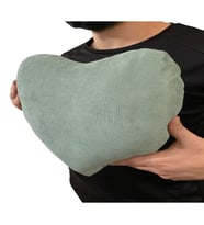 ozclife Kalp Yastığı %100 Pamuklu %100 Boncuk Elyaf - 33 x 34 CM (Yeşil)