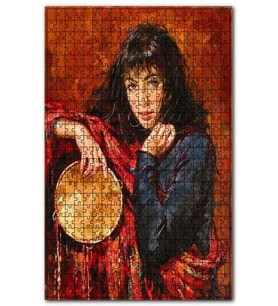 Cakapuzzle Çingene Kadın ve Defi Puzzle Yapboz MDF (Ahşap) (1000 Parça)