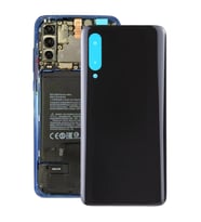 Xiaomi Mi 9 Uyumlu Arka Pil Batarya Kapağı Cam M1902F1G (Siyah)