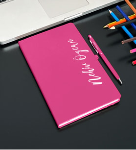 Kişiye Özel Defter Kalem H01 (Pembe)