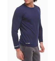 Ghassy Co. Erkek Nem Emici Performans Uzun Kollu Egzersiz Tshirt (Lacivert)
