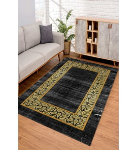 Dijital Kaymaz Taban Yıkanabilir Renkli Salon Halısı Mutfak Halısı Yolluk ND-SD-1071 (Gold)