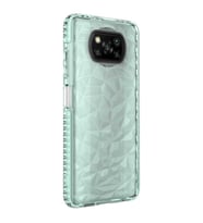 Xiaomi Poco X3 Kılıf Bumper Şeffaf Buzlu Kapak (Yeşil)