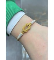 Gemici Düğümü Oksitli Gümüş Kazaziye Bileklik : Gümüş - Altın - 19 cm : Gümüş - 20 cm : Oksitli - 21 cm : Gümüş - Altın - 20 cm (Gümüş - Altın)