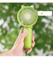 Livava Kulaklı Mini Fan, Usb li ve Şarj Edilebilir, Beyaz, 19x8 (Turuncu)