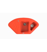 POLEX Cristalüx Granit Evye P-CR1 Tezgah Altı Ve Tezgah Üstü Mutfak Evyesi 104,5x57cm (Turuncu)