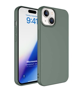Microsonic Apple iPhone 15 Kılıf Groovy Soft Derin Mor (Koyu Yeşil)