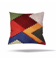 Geometrik Desen Gizli Fermuarlı Yastık Kılıfı Kırlent Kılıfı Koltuk Yastık Kılıfı  (Bordo - Lacivert) (Bordo-Lacivert)