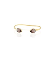 Kadir Jewellery 22 Ayar Altın Kaplama El İşçiliği Zirkon Taşlı Kadın Charm Bileklik (Bordo)