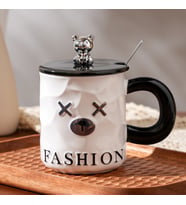 Livava Fashion Seramik Kupa, Kahverengi, 9,5x8 (Siyah)