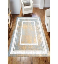 Dijital Kaymaz Taban Yıkanabilir Salon Halısı Mutfak Halısı Koridor Halısı Yolluk ND-HS-258 (Gold)