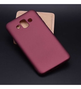 Samsung Galaxy J7 Duo Kılıf Soft Mat Premier Case (Mürdüm)