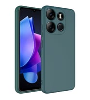 Tecno Spark Go 2023 Kılıf Zore Mara Lansman İç Yüzeyi Kadife Kılıf  (Koyu Yeşil)