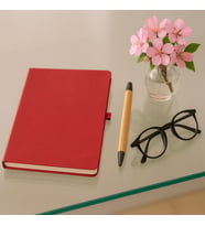 Kişiye Özel Defter 96 yaprak a/5 -Bambu Kalem (Kırmızı)