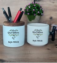 Yeni Yıl Hediyesi Sepeti Kupa Bardak T Kulplu, Kalemlik Hediyeleri Yılbaşı Hediyesi (Model 6)