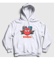 Presmono Unisex Gri Crew Oyun Red Ball Kapüşonlu Sweatshirt 357162tt (Beyaz)