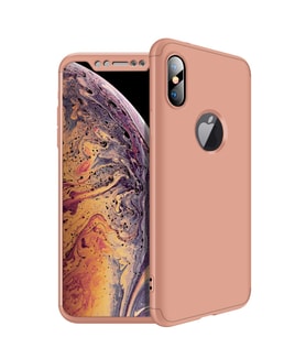 Microsonic Apple iPhone XS Max (6.5'') Kılıf Double Dip 360 Protective (Rose)