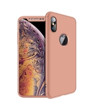 Microsonic Apple iPhone XS Max (6.5'') Kılıf Double Dip 360 Protective (Rose)