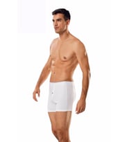 Namaldı 12 Adet Siyah Renk Düğmeli Likralı Boxer (Beyaz)