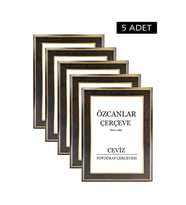 Boş Çerçeve Resim Çerçevesi Düğün Çerçevesi Çerçeve Gold Çerçeve Siyah Çerçeve Beyaz Çerçeve 5 adet (Ceviz)