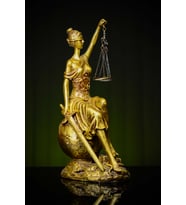 Narçiçeği Takı ve Hediyelik Eşya Özel Tasarım Adalet Tanrıçası Themis Büyük Boy Heykel Biblo (Gold)