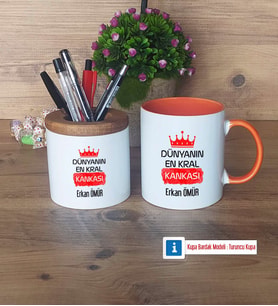 Arkadaşa Hediye Kalemlik, Kupa Bardak T Kişiye Özel HediyeDoğum Günü Hediyesi (Model 13)